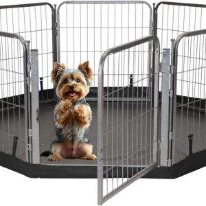 Dog Playpen Indoor/Outdoor Kennel Cage for Home, Yard, RV, or Camping